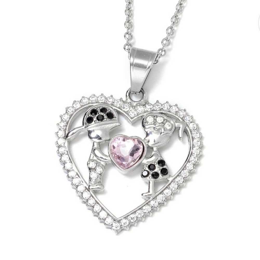 NWT Australian Crystal Girl & Boy Necklace